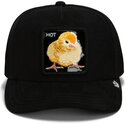 cepur-izliekta-truckeris-melns-snapback-black-out-chick-blackened-metallic-hot-the-farm-goorin-bros
