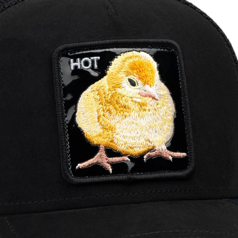cepur-izliekta-truckeris-melns-snapback-black-out-chick-blackened-metallic-hot-the-farm-goorin-bros