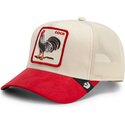 cepur-izliekta-truckeris-sarkans-snapback-the-suede-rooster-microsuede-cock-the-farm-goorin-bros