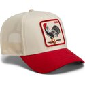 cepur-izliekta-truckeris-sarkans-snapback-the-suede-rooster-microsuede-cock-the-farm-goorin-bros