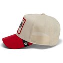 cepur-izliekta-truckeris-sarkans-snapback-the-suede-rooster-microsuede-cock-the-farm-goorin-bros