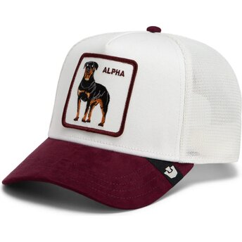 Cepur izliekta truckeris balts snapback Suede Alpha Microsuede The Farm Goorin Bros.