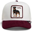 cepur-izliekta-truckeris-balts-snapback-suede-alpha-microsuede-the-farm-goorin-bros