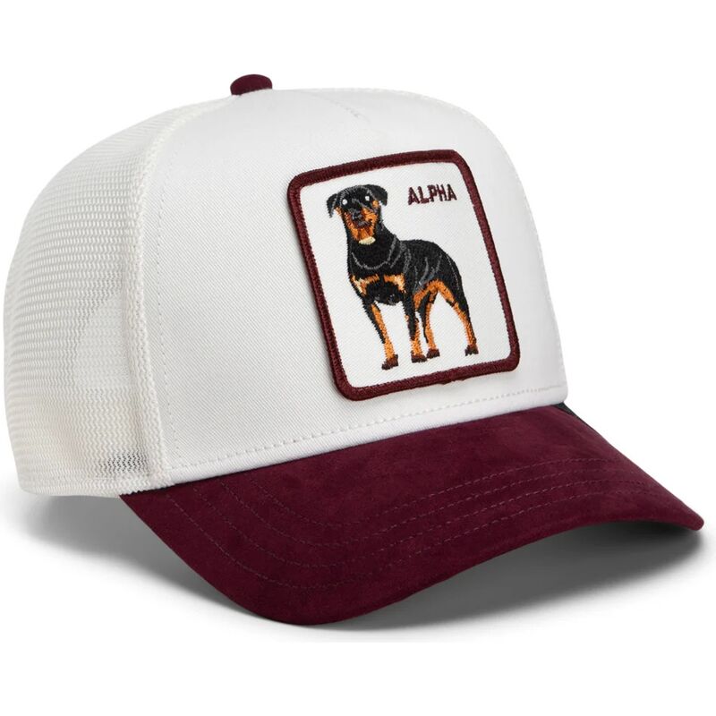 cepur-izliekta-truckeris-balts-snapback-suede-alpha-microsuede-the-farm-goorin-bros