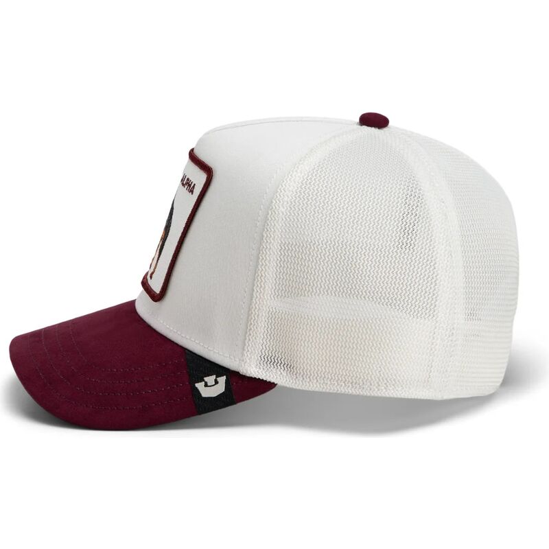 cepur-izliekta-truckeris-balts-snapback-suede-alpha-microsuede-the-farm-goorin-bros