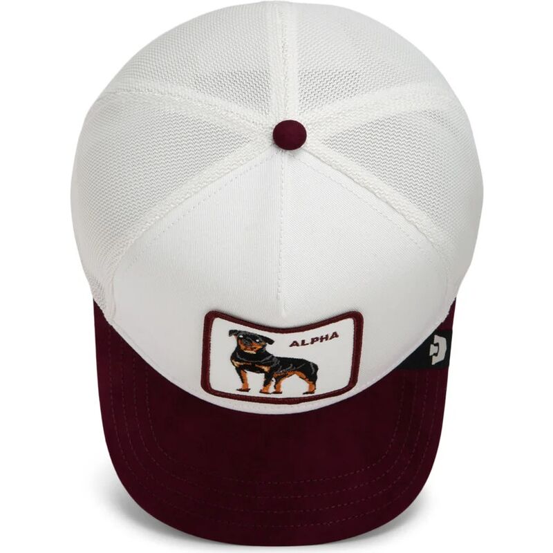 cepur-izliekta-truckeris-balts-snapback-suede-alpha-microsuede-the-farm-goorin-bros