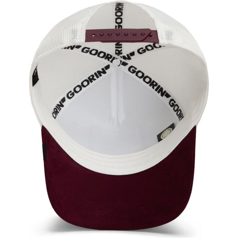 cepur-izliekta-truckeris-balts-snapback-suede-alpha-microsuede-the-farm-goorin-bros