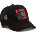 cepur-izliekta-truckeris-melns-snapback-nera-rossa-microsuede-the-farm-goorin-bros
