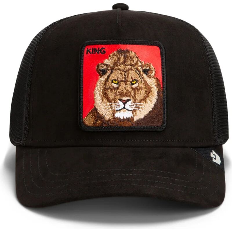 cepur-izliekta-truckeris-melns-snapback-re-leone-rosso-microsuede-king-the-farm-goorin-bros