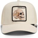 cepur-izliekta-truckeris-bess-snapback-suede-cancelled-skull-microsuede-the-farm-goorin-bros