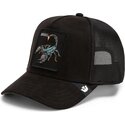 cepur-izliekta-truckeris-melns-snapback-suede-scorpion-microsuede-the-farm-goorin-bros