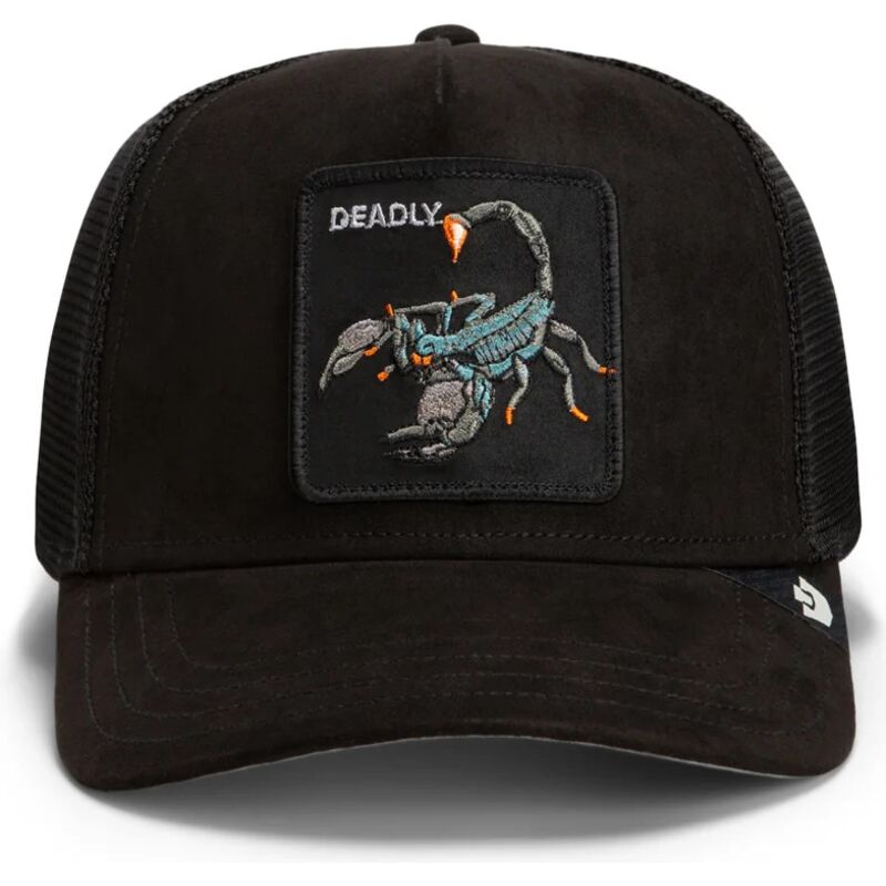 cepur-izliekta-truckeris-melns-snapback-suede-scorpion-microsuede-the-farm-goorin-bros