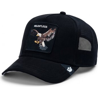 Cepur izliekta truckeris melns snapback Suede Relentless Eagle Microsuede The Farm Goorin Bros.