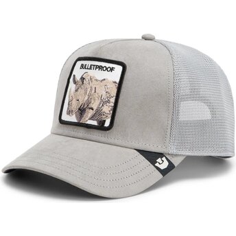 Cepur izliekta truckeris pelēks snapback Suede Rhino Microsuede Bulletproof The Farm Goorin Bros.