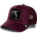 cepur-izliekta-truckeris-sarkans-snapback-velour-legend-the-farm-goorin-bros