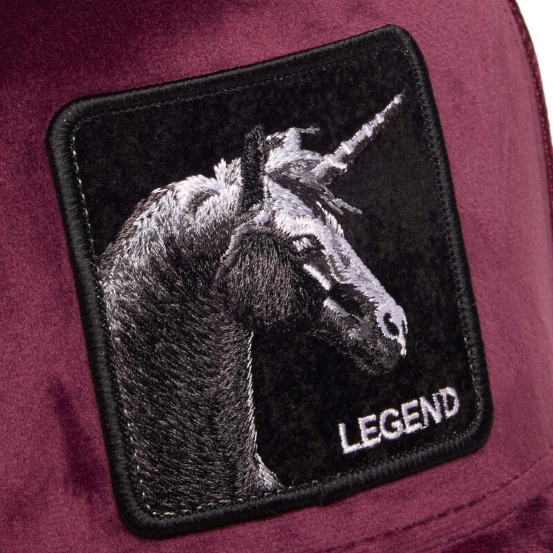 cepur-izliekta-truckeris-sarkans-snapback-velour-legend-the-farm-goorin-bros