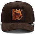 cepur-izliekta-truckeris-bruns-snapback-corduroy-grit-ridgeline-the-farm-goorin-bros