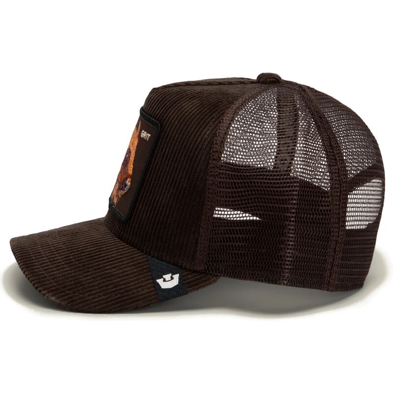 cepur-izliekta-truckeris-bruns-snapback-corduroy-grit-ridgeline-the-farm-goorin-bros