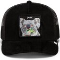 cepur-izliekta-truckeris-melns-snapback-corduroy-dope-ridgeline-the-farm-goorin-bros