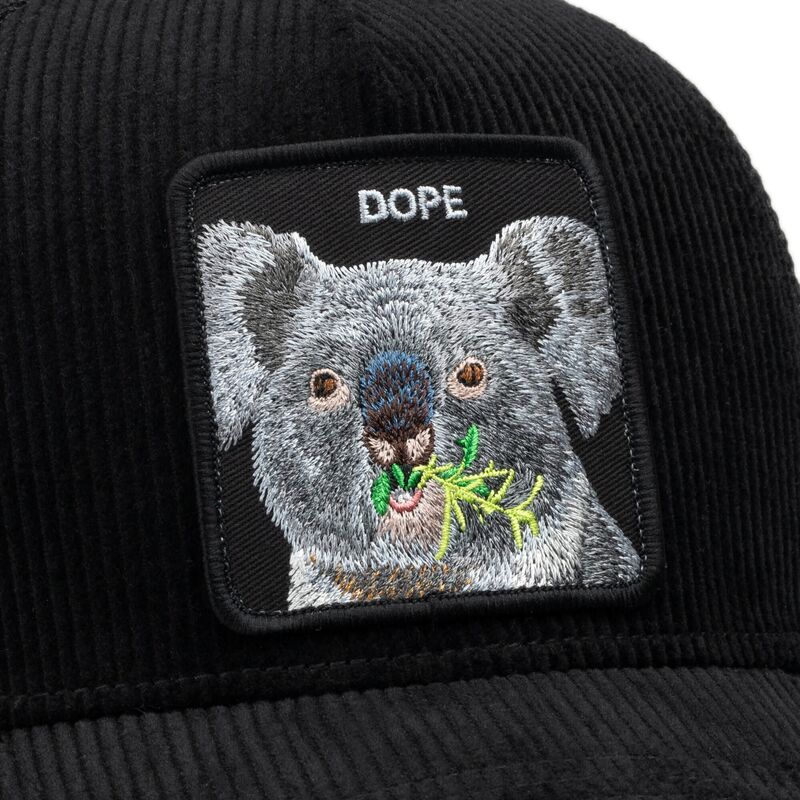 cepur-izliekta-truckeris-melns-snapback-corduroy-dope-ridgeline-the-farm-goorin-bros