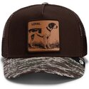 cepur-izliekta-truckeris-bruns-snapback-engraved-dog-camo-glitch-the-farm-goorin-bros
