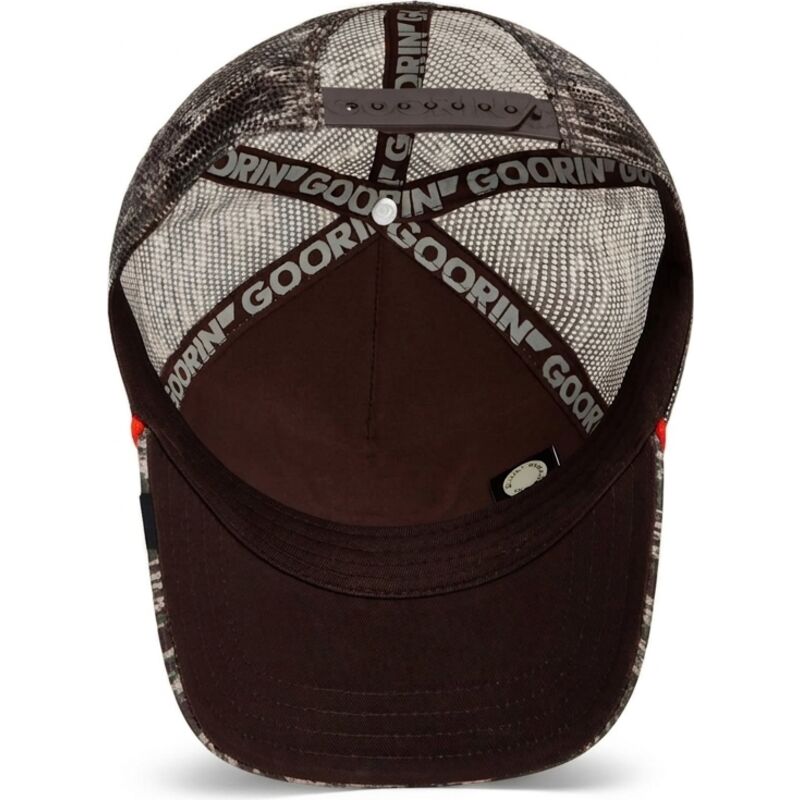 cepur-izliekta-truckeris-maskesanas-snapback-rocker-dead-camo-glitch-skull-the-farm-goorin-bros