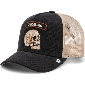 Cepur izliekta truckeris melns snapback Cancelled Rocker Denim After Dark The Farm Goorin Bros.