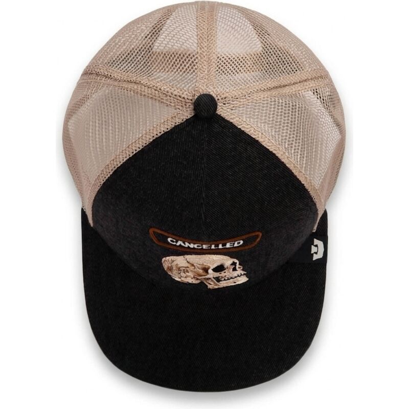 cepur-izliekta-truckeris-melns-snapback-cancelled-rocker-denim-after-dark-the-farm-goorin-bros