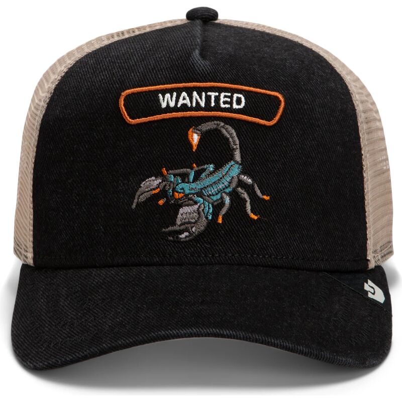cepur-izliekta-truckeris-melns-snapback-wanted-rocker-denim-after-dark-the-farm-goorin-bros