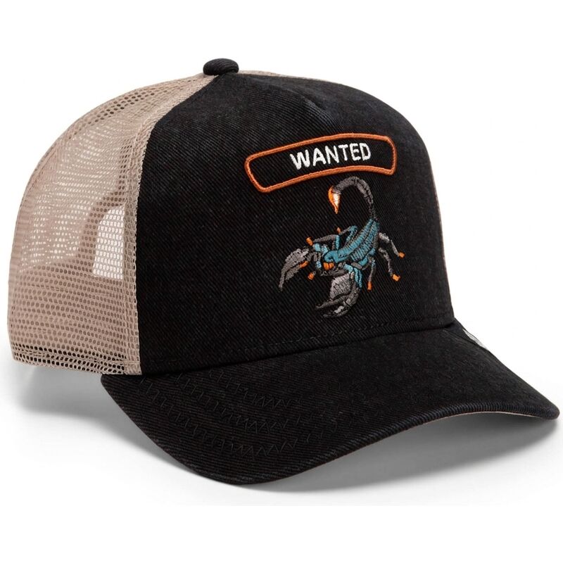 cepur-izliekta-truckeris-melns-snapback-wanted-rocker-denim-after-dark-the-farm-goorin-bros