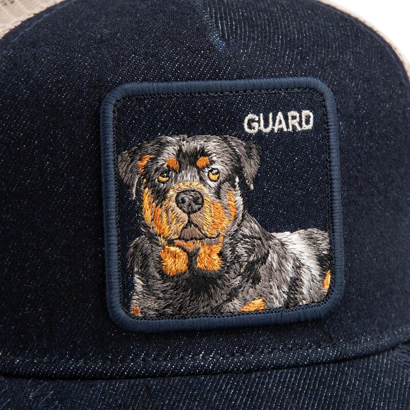 cepur-izliekta-truckeris-tumsi-zils-snapback-guard-denim-after-dark-the-farm-goorin-bros