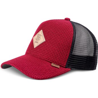 Cepur izliekta truckeris sarkans snapback HFT Knitted Fab no Djinns