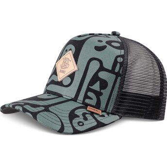 Cepur izliekta truckeris zaļš snapback HFT Denim Oracle no Djinns