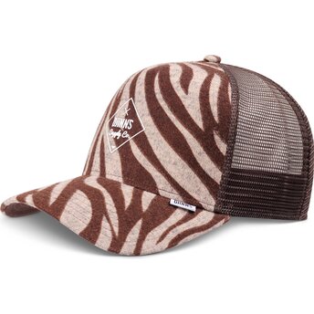 Cepur izliekta truckeris brūns snapback HFT Rubbertigerstripes no Djinns
