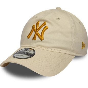 Cepur izliekta bēšs regulējams dorado 9TWENTY League Essential no New York Yankees MLB no New Era