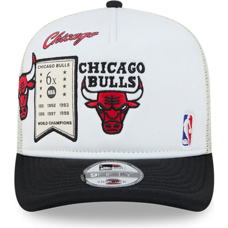 cepur-izliekta-truckeris-balts-snapback-hardwood-classics-9fifty-a-frame-precurved-no-chicago-bulls-nba-no-new-era
