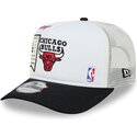 cepur-izliekta-truckeris-balts-snapback-hardwood-classics-9fifty-a-frame-precurved-no-chicago-bulls-nba-no-new-era