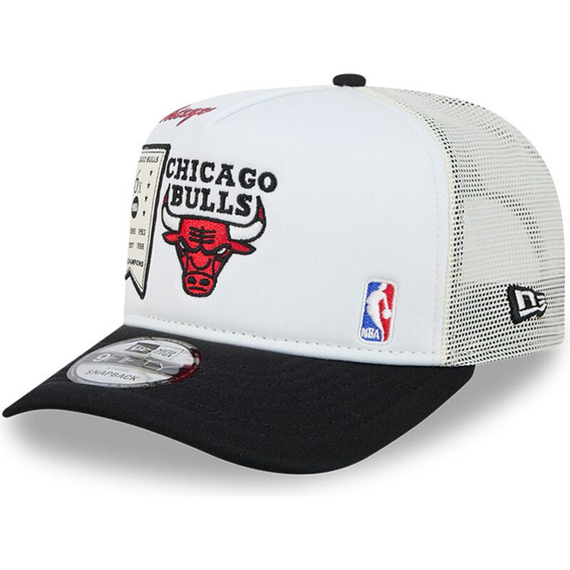 cepur-izliekta-truckeris-balts-snapback-hardwood-classics-9fifty-a-frame-precurved-no-chicago-bulls-nba-no-new-era