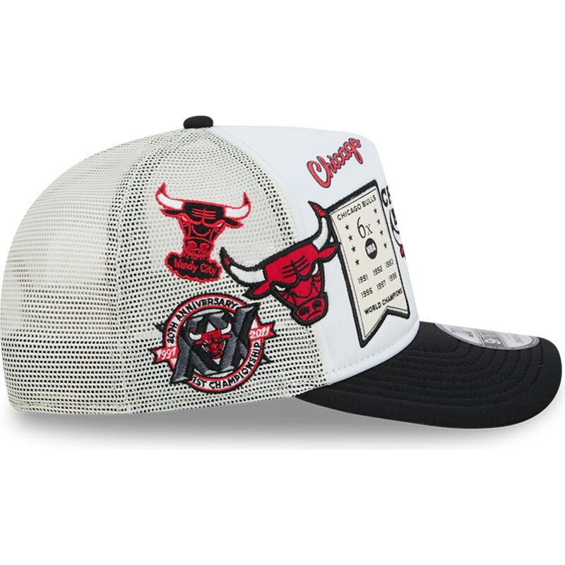 cepur-izliekta-truckeris-balts-snapback-hardwood-classics-9fifty-a-frame-precurved-no-chicago-bulls-nba-no-new-era