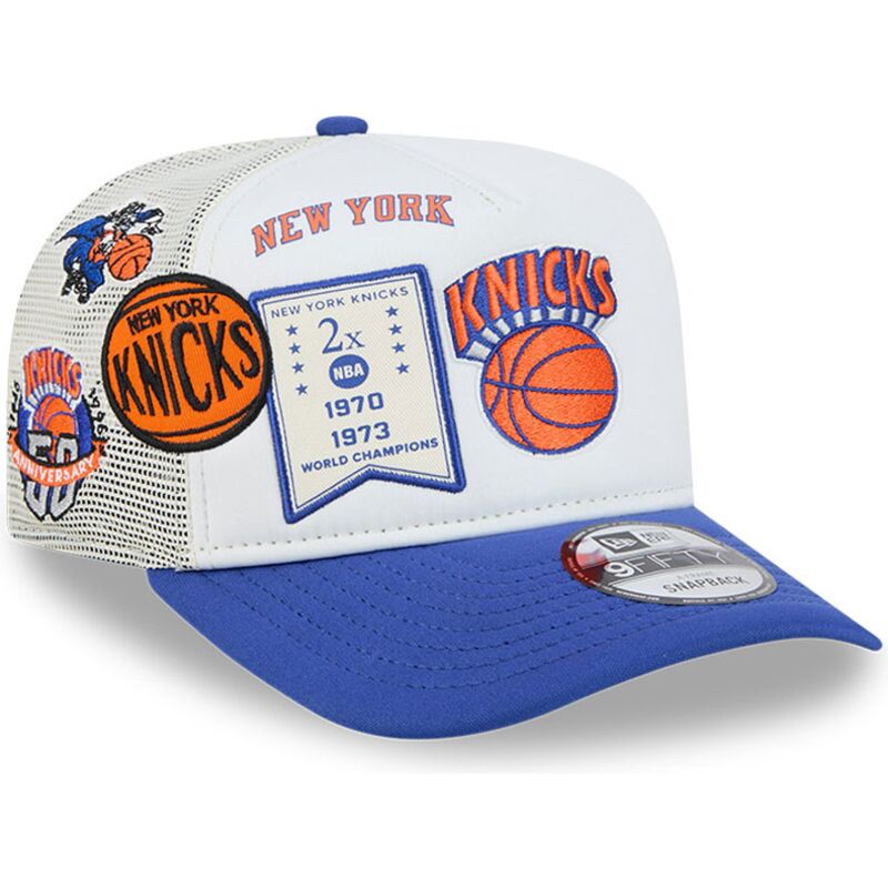 cepur-izliekta-truckeris-balts-snapback-hardwood-classics-9fifty-a-frame-precurved-no-new-york-knicks-nba-no-new-era