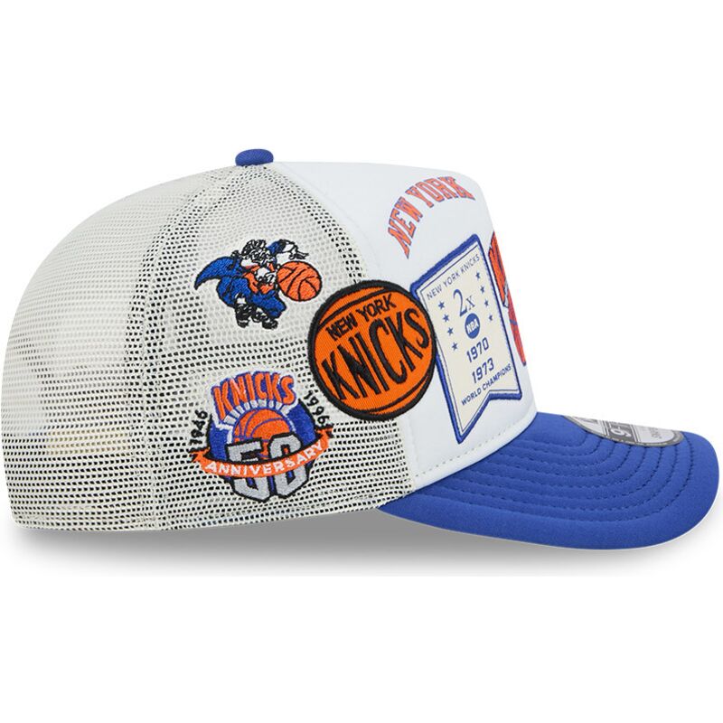 cepur-izliekta-truckeris-balts-snapback-hardwood-classics-9fifty-a-frame-precurved-no-new-york-knicks-nba-no-new-era