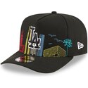 cepur-izliekta-melns-snapback-9fifty-a-frame-precurved-skyline-no-los-angeles-dodgers-mlb-no-new-era