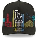 cepur-izliekta-melns-snapback-9fifty-a-frame-precurved-skyline-no-los-angeles-dodgers-mlb-no-new-era