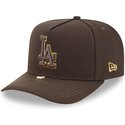 cepur-izliekta-bruns-snapback-9fifty-a-frame-precurved-visor-pin-no-los-angeles-dodgers-mlb-no-new-era