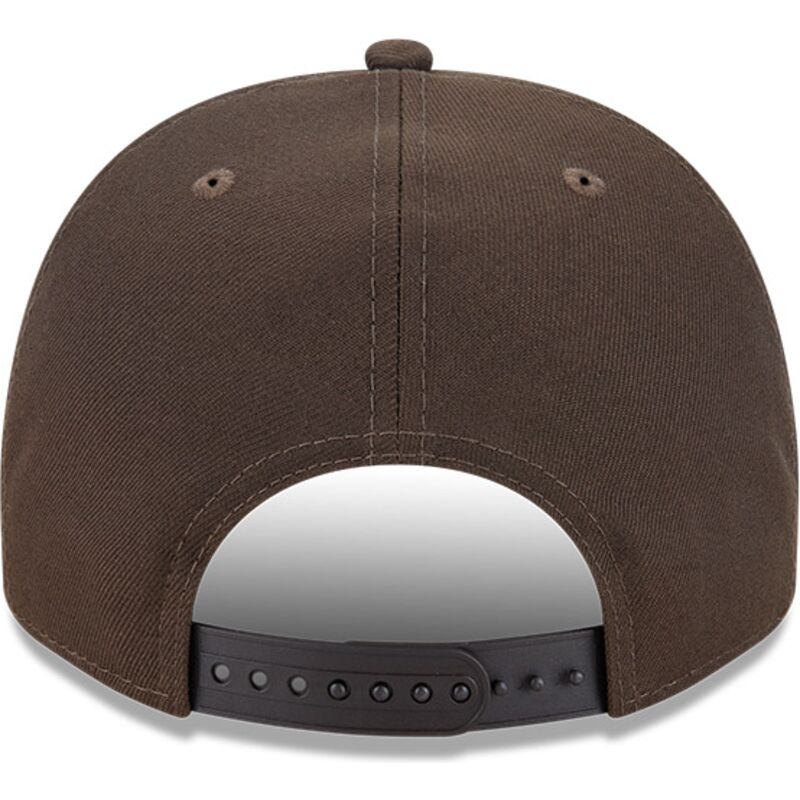 cepur-izliekta-bruns-snapback-9fifty-a-frame-precurved-visor-pin-no-los-angeles-dodgers-mlb-no-new-era