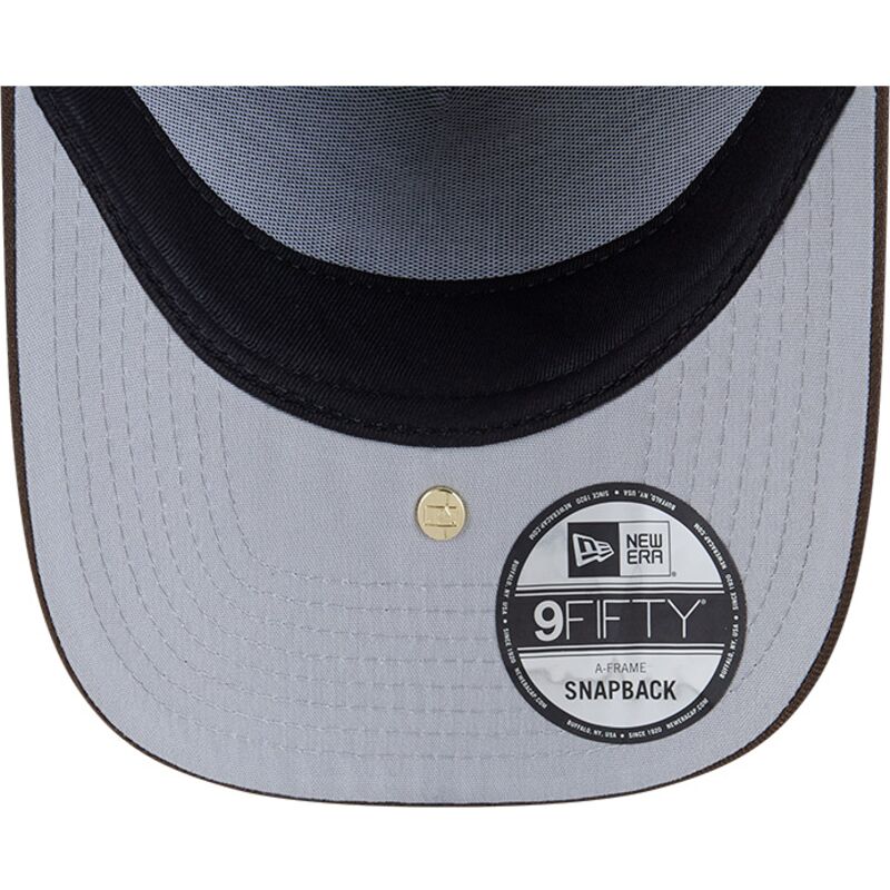 cepur-izliekta-bruns-snapback-9fifty-a-frame-precurved-visor-pin-no-los-angeles-dodgers-mlb-no-new-era