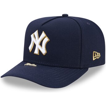 Cepur izliekta tumši zils snapback 9FIFTY A Frame Precurved Visor Pin no New York Yankees MLB no New Era