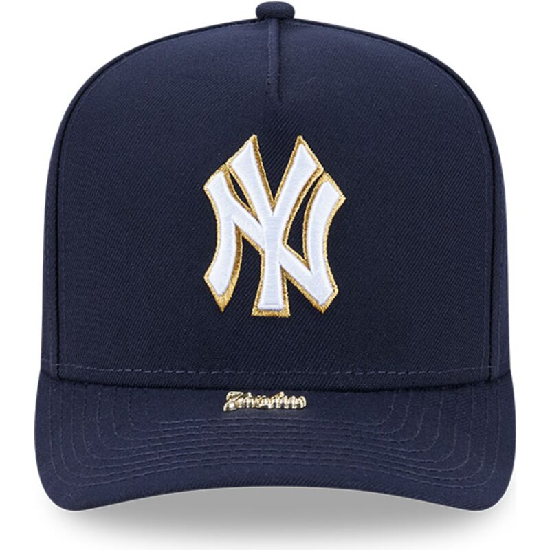cepur-izliekta-tumsi-zils-snapback-9fifty-a-frame-precurved-visor-pin-no-new-york-yankees-mlb-no-new-era