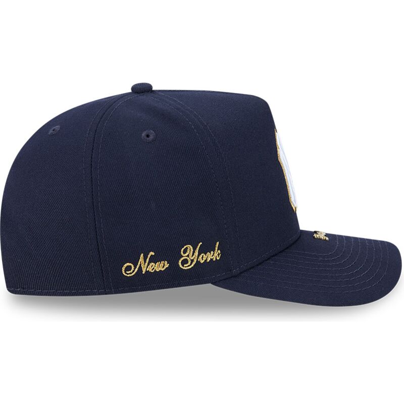 cepur-izliekta-tumsi-zils-snapback-9fifty-a-frame-precurved-visor-pin-no-new-york-yankees-mlb-no-new-era