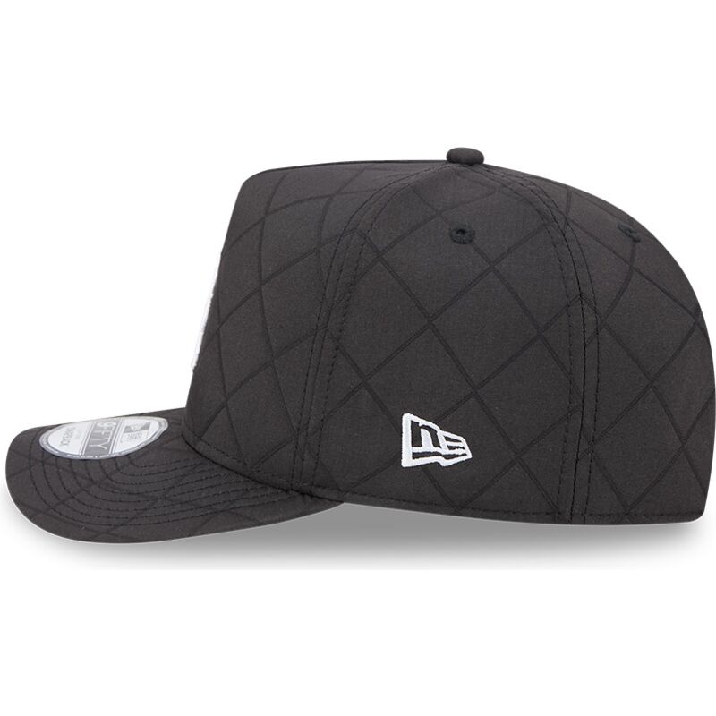cepur-izliekta-melns-snapback-9fifty-a-frame-precurved-checkered-no-los-angeles-dodgers-mlb-no-new-era